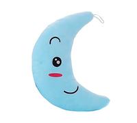 Cuscino di peluche a LED, luminoso, per la cameretta dei bambini, per la cameretta dei bambini, con luna, stella, in peluche, morbido cuscino decorativo, giocattolo per bambini, 38 cm x 15 cm