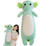 Cuscino di Peluche Axolotl, Lungo 276 Pollici di Cuscinetto per Il Corpo del Corpo Soft per Animali, Abbraccio Giocattolo per Ragazze per Regali per Ragazze, Verde Ligth.