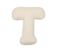 Cuscino di peluche con lettere, cuscini da lancio con lettere, cuscino di peluche con lettere inglesi, cuscini decorativi a forma di lettera iniziale, per divano, camera da letto, soggiorno (T)