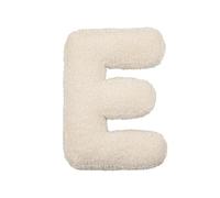 Cuscino di peluche con lettere, cuscini da lancio con lettere, cuscino di peluche con lettere inglesi, cuscini decorativi a forma di lettera iniziale, per divano, camera da letto, soggiorno (E)