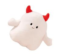 Cuscino di peluche fantasma, peluche - accogliente cuscino di Halloween con cappello di o corna diaboliche per casa, letto, dormitorio, camera da letto, bambini, divano