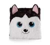 NICI Cuscino di peluche GLUBSCHIS husky Barkley 30x30cm bianco-nero - Soffice cuscino per bambini, bambine, neonati e amanti dei peluche - Ideale a casa, all'asilo o in viaggio