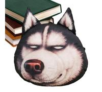 Cuscino di peluche per cane,Cuscino testa Husky,Cuscino imbottito per cani | Per Soggiorno Camera da Ufficio Hotel Studente Auto