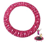 Cuscino di Protezione del Trampolino, ricambi trampolino elastico,Cuscino di Sicurezza di Sostituzione, Resistente ai Raggi UV,Copertura Bordo Imbottitura Protettiva (Rose red,1,27m-8 fori)