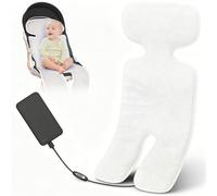 Cuscino di raffreddamento per seggiolino auto, Cuscino di raffreddamento per passeggino a 4 ventole per passeggino con 3 velocità Traspirante Lavabile Seta di ghiaccio Essenziali estivi