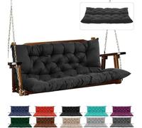 Cuscino di ricambio impermeabile per dondolo da portico a 3 posti, con lacci, perfetto per mobili da giardino, giardino e prato, comodo accessorio per sedute all'aperto