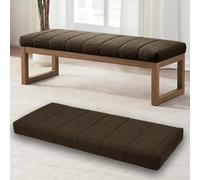 Cuscino di ricambio per finestra a bovindo, Antiscivolo Rimovibile Lavabile Cuscini In Spugna, Cuscino per Panca da Giardino, per panca da ingresso, camera da letto, panca da giardino,Caramel,100x40cm