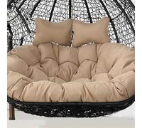 Cuscino di Ricambio per Sedia a Dondolo a Due Posti, Cuscino Lavabile per Sedia a Dondolo in Vimini, Spesso e Grande, Impermeabile e Resistente al Sole per Balcone e Patio(K,150 * 110cm/59 * 43in)