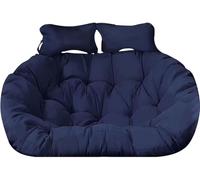 Cuscino di ricambio per sedia a dondolo in vimini a due posti, lavabile, spessa e grande, impermeabile e resistente al sole.(N,150 * 110cm/59 * 43in)