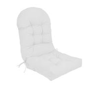 Cuscino di Sedia Adirondack in Alto, Cuscino per Sedia a Dondolo Impermeabile, Cuscini per Patio per mobili per Esterni,Bianca