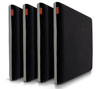 Cuscino di seduta per sedia, 40 x 40 cm, rettangolare, set di 4 pezzi, colore nero, prova molto buona, ergonomia, durezza media H3, cuscino di seduta in memory foam