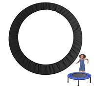 Cuscino di sicurezza rotondo da 81,3 cm, resistente ai raggi UV e impermeabile, per trampolini da 81 a 101 cm, 6 fori, nero, essenziale per la sicurezza dei bambini, divertimento all'aperto