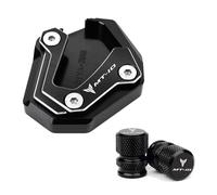 Cuscino di supporto laterale per moto Per Ya&maha MT-10 FZ10 2016-2021 MT10 SP 2022 2023 Accessori Moto CNC Tappi Valvola Pneumatici Cavalletto Estensione Laterale(1 Set-Black)