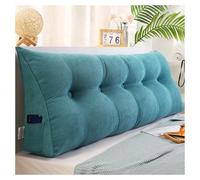 Cuscino di supporto lombare di lusso per letto e divano, cuscino a cuneo in velluto a coste per supporto lombare, morbido cuscino da lettura, blu, 120 x 50 x 20 cm, perfetto per comfort e relax