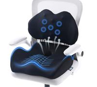 Cuscino di supporto lombare in memory foam, per sciatica e coccige, per alleviare la pressione, per sedia da ufficio, auto, sedia a rotelle, casa, ufficio