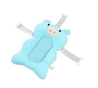 Cuscino di Supporto per Bagnetto, Morbido Cuscino Galleggiante Antiscivolo in Cotone Traspirante per Neonato per Doccia (Azzurro)