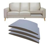 Cuscino di supporto per divano ad alta densità da 5 cm, per divano letto a forma di U, in schiuma resistente, colore grigio, ricambio perfetto per il comfort a 3 posti