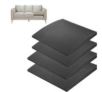 Cuscino di supporto per divano in schiuma ad alta densità, spessore 5 cm, ricambio per divano letto ad angolo a forma di U cedente, nero, 4 posti per un maggiore comfort