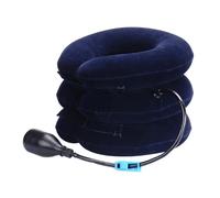 Cuscino di supporto per il collo, gonfiabile, per cervicale, dispositivo di trazione cervicale, rilassante, supporto per trattore, cuscino massaggiante per il collo (blu)