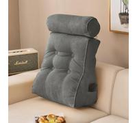 Cuscino di supporto per la schiena per divano letto con supporto per il collo staccabile, cuscino di posizionamento per schienale di sedia da ufficio con fodera del cuscino lavabile, 45x50x25