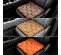Cuscino di Supporto per Sedile Auto con Rivestimento in Pelle Resistente Alle Macchie E Base Testurizzata Antiscivolo per Stabilità Durante La Guida Adatto per Uso Automobilistico , Castagno Autunnale