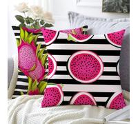 Cuscino Divano Banda Federe Cuscini Divano 40x40cm,Pitaya Copricuscini Materiale Di Lino Quadrato Impermeabile E Resistente Motivo A Strisce Cuscini Letto Decorativi Per Soggiorno Sedia Balcone A1-813