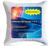 Cuscino Divano Memory Foam Cervical Lombare 60 x 60 Sfoderabile Tramite Comoda Zip Cuscino Cervicale per Dormire Letto o Arredo Divano Decorativi Imbottitura 100% Fiocco Ergonomico Ortopedico Rigido