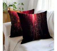 Cuscino Divano nero Federe Cuscini Divano 35x35cm,Semplicità Stampa Fronte Retro Cuscino Esterno,Impermeabile Lino copricuscini, Cerniera Invisibile per Soggiorno Autunno Decorazioni 2 Pezzi JX-1067