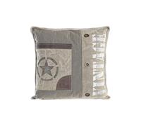 Cuscino DKD Home Decor Grigio Bianco Vintage 45 x 15 x 45 cm