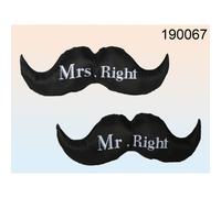 Cuscino Doppia Faccia a forma di Baffi imbottito signor o la signora Destra