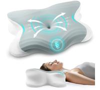 Cuscino ergonomico cervicale a memoria di forma, cuscino ortopedico cuscino cervicale per dormienti sul lato, schiena e pancia, per migliorare la qualità del sonno, 62 x 42 x 13 cm (grigio)