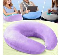 Cuscino ergonomico Crealis, il vostro alleato di comfort per momenti creativi, cuscino da lettura e da gioco, per letto e divano, cuscino ergonomico per leggere, giocare, lavorare e uncinetto (viola