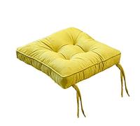 Cuscino ergonomico imbottito per sedia da pranzo e ufficio, 43,2 x 43,2 cm, spessore 8,1 cm, design a vite, supporto per sedia in rattan giallo, comodo per casa e lavoro