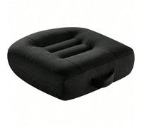 Cuscino ergonomico/ortopedico per sedia da ufficio/auto, cuscino/rialzo per sedile per adulti, per dolori ai glutei e alla schiena, per uso su pavimento/sedia - 40x40 cm, nero Design ergonomico: quest