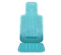 Cuscino estivo per auto con perline in legno, Cuscino for massaggio con perline for seggiolino auto in PVC supporto for la vita multicolore(Blue)