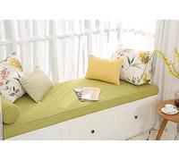 Cuscino extra lungo per panca a 2/3/4 posti, in memory foam, personalizzato, per esterni, giardino, patio, interni, divano, finestra a golfo, grande, verde, 250 x 50 cm