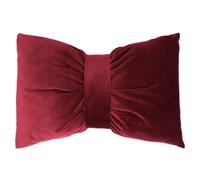 Cuscino Fiocco Bordeaux Violet fatto a mano in velluto già imbottito Arredamento