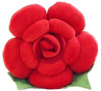 Cuscino fiore rosa Cuscino pavimento Cuscino sedia carino peluche Cuscino divano letto Cuscini decorativi per la stanza (Red, 50cm)