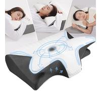 Cuscino for apnea notturna - Sollievo cervicale, memoria ortopedica for chi dorme sul fianco, sullo stomaco e sulla schiena. Il meglio della tua vita inizia qui(Grey)