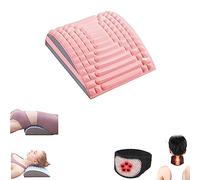 Cuscino for barella for collo e schiena, con scaldacollo autoriscaldante Back Cracker for trattamento antidolorifico lombare, supporto lombare, ernia del disco della tavola spinale (Color : Pink)