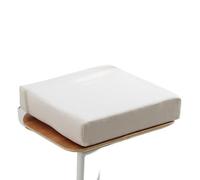 Cuscino for divano in spugna di cotone e lino imitazione, for Tatami for camera da letto con balcone(Velvet Hemp Lead White,45 * 45 * 5cm)