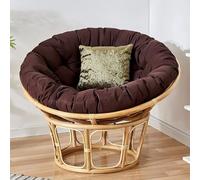 Cuscino for sedia, cuscino rotondo for sospesa, seduta comoda ed elegante for la casa, design(Brown Brown,90 x 90 cm)