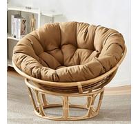Cuscino for sedia, cuscino rotondo for sospesa, seduta comoda ed elegante for la casa, design(Light Brown,80x80cm)