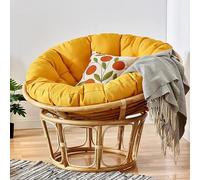 Cuscino for sedia, cuscino rotondo for sospesa, seduta comoda ed elegante for la casa, design(Yellow Yellow,50x50cm)