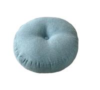 Cuscino for sedia da ufficio in lino, semplice, spesso, for meditazione, tatami, sedentario Per Meditazione, All'aperto(Blue,Diameter 45CM)
