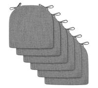 Cuscino for Sedia Forma a U - Set Di 6/4/2 Cuscini for Sedia da Pranzo Trapezio, con Lacci Cuscino Confortevole Resistente, Facile da Pulire(Dark gray,2pcs:43x42x5cm)