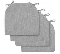 Cuscino for Sedia Forma a U - Set Di 6/4/2 Cuscini for Sedia da Pranzo Trapezio, con Lacci Cuscino Confortevole Resistente, Facile da Pulire(Light gray,4pcs:43x42x3cm)