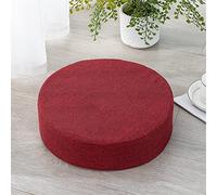 Cuscino for sedia in memory foam for poltrona, cuscino antiscivolo, comodo, for interni, esterni, auto, ufficio, divano (40x40, spessore 8 cm, cerchio rosso scuro)(Dark Red-circle,45x45-thick 8cm)
