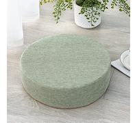 Cuscino for sedia in memory foam for poltrona, cuscino antiscivolo, comodo, for interni, esterni, auto, ufficio, divano (40x40, spessore 8 cm, cerchio rosso scuro)(Light Green-circle,50x50-thick 8cm)