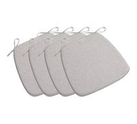 Cuscino for sedile in spugna memory e cuscino for sedia da sala pranzo, coprisedile posteriore in gomma antiscivolo, lavabile in lavatrice, set 4 for interni ed esterni(Beige Grey,45 * 42 * 5cm)